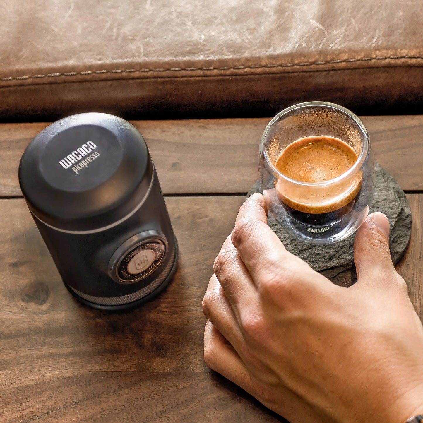 WACACO Picopresso Portable Espresso Maker — 18-Bar Pressure, Compact Travel Coffee Machine