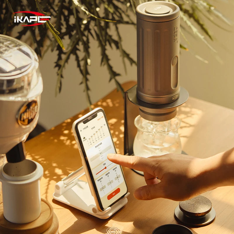 IKAPE Kapo K2 Portable Espresso Machine — Bluetooth, Timer, 51/58mm Bottomless Portafilter