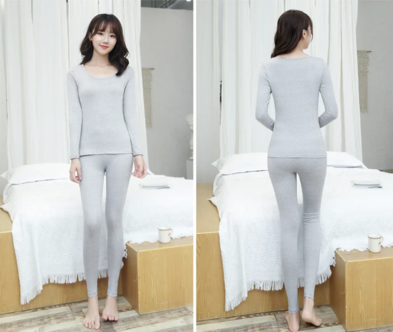 Women Thermal Underwear Set 2 Pack Long Johns Ultra Soft Fleece Lined Base Layer Keep Warm Cold Weather Top Bottom