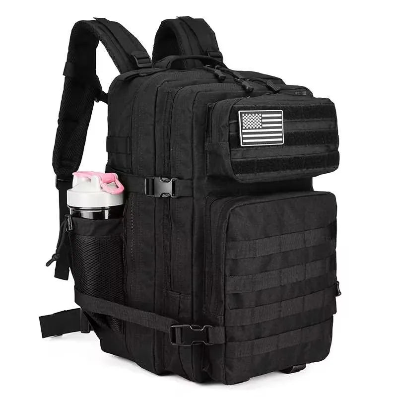 45L Tactical MOLLE Backpack | Waterproof Nylon, Softback