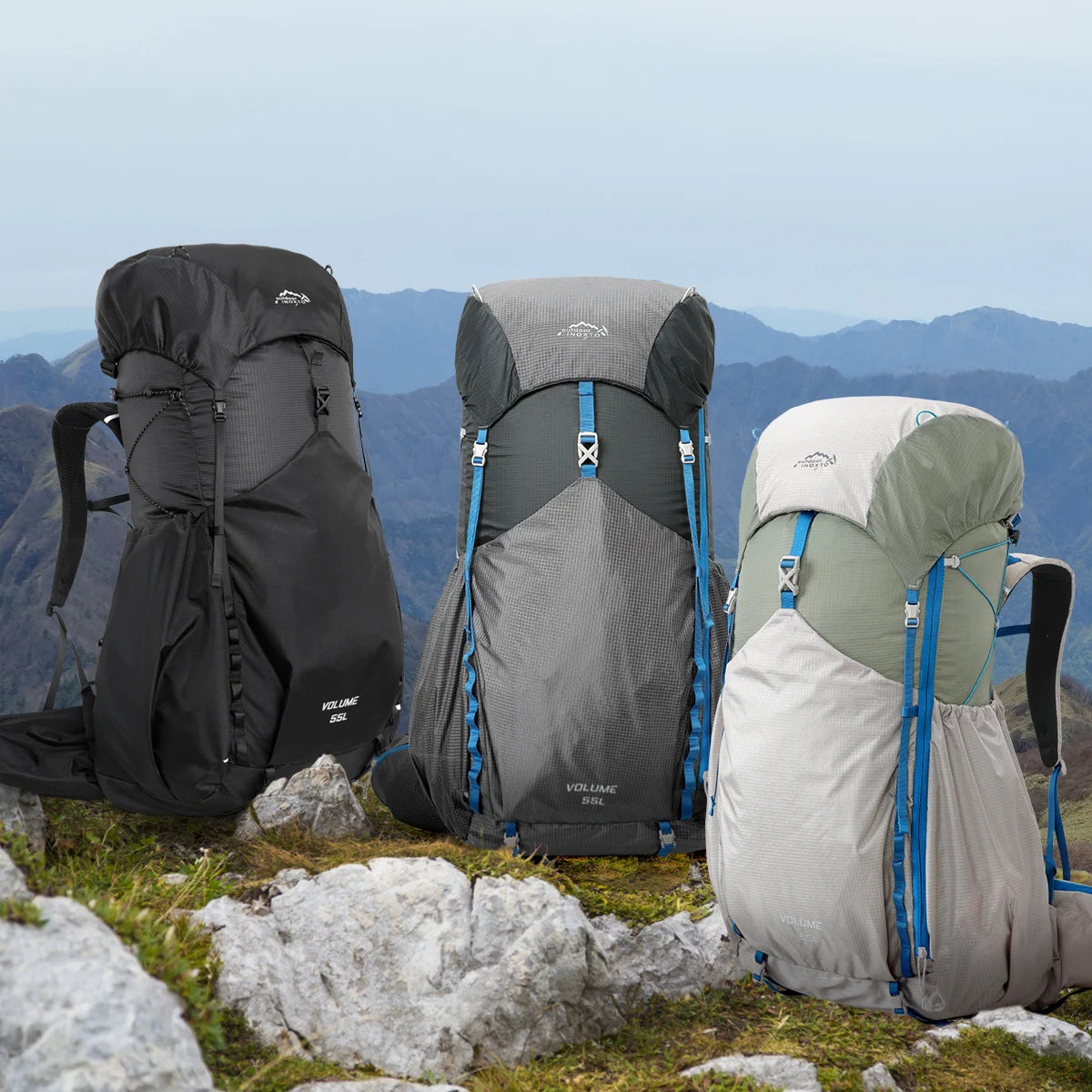55L Internal Frame Waterproof Hiking Backpack | Rain Cover, Lightweight