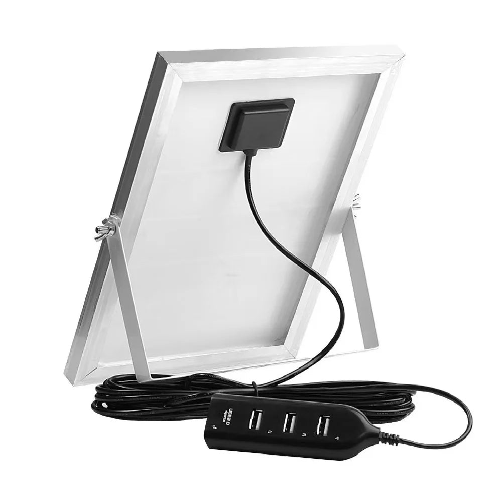 10W 5V Solar Battery Charger For Security Camera Portable Solar Power Panel With Micro USB Type-C Output Solar Panel Charger Kit