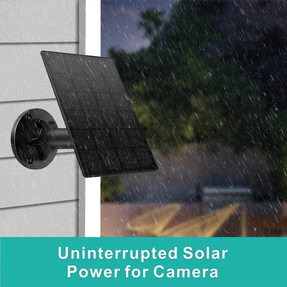 10W 5V Solar Battery Charger For Security Camera Portable Solar Power Panel With Micro USB Type-C Output Solar Panel Charger Kit