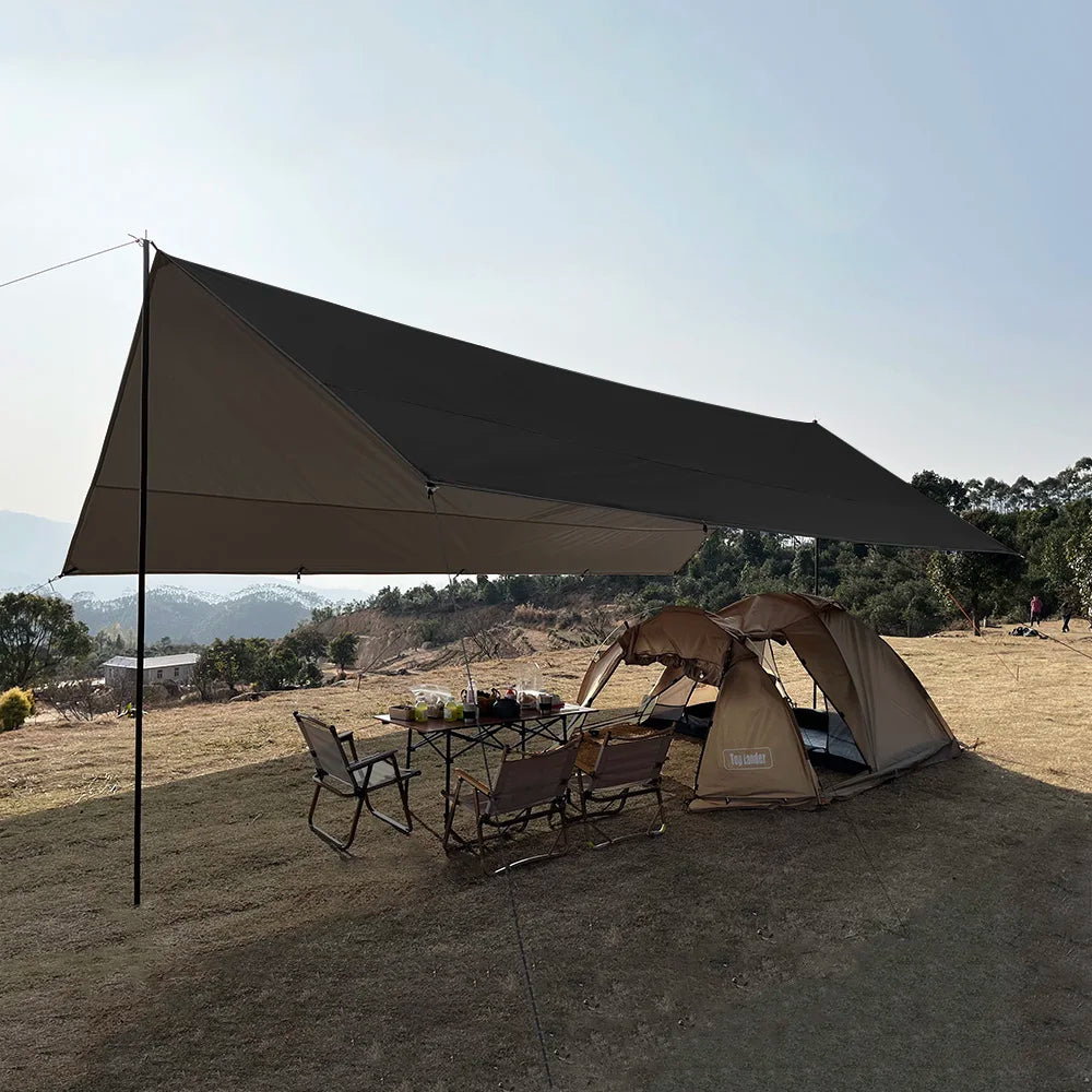 4.4x6m Oxford Camping Tarp | 3000mm Waterproof, UV Shield, 12 Anchor Points