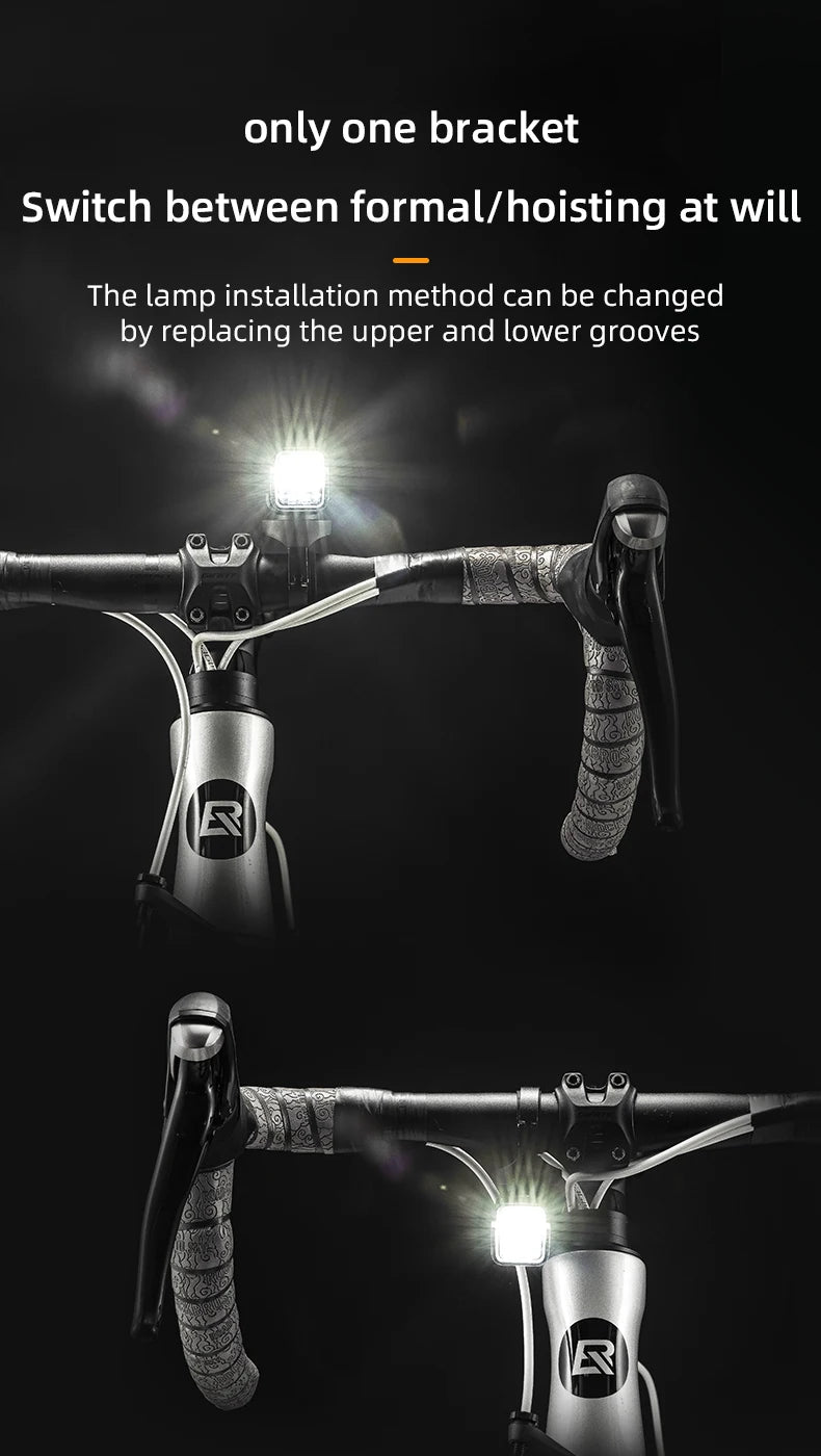 ROCKBROS 1000LM Bike Light Front Lamp Type-C Rechargeable LED 4500mAh Bicycle Light Waterproof Headlight Bike Accessories