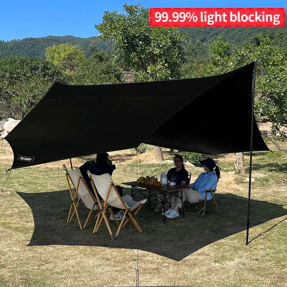5.1x5.1m Octagon Black Coating Tarp | 8000mm Waterproof, UV Block