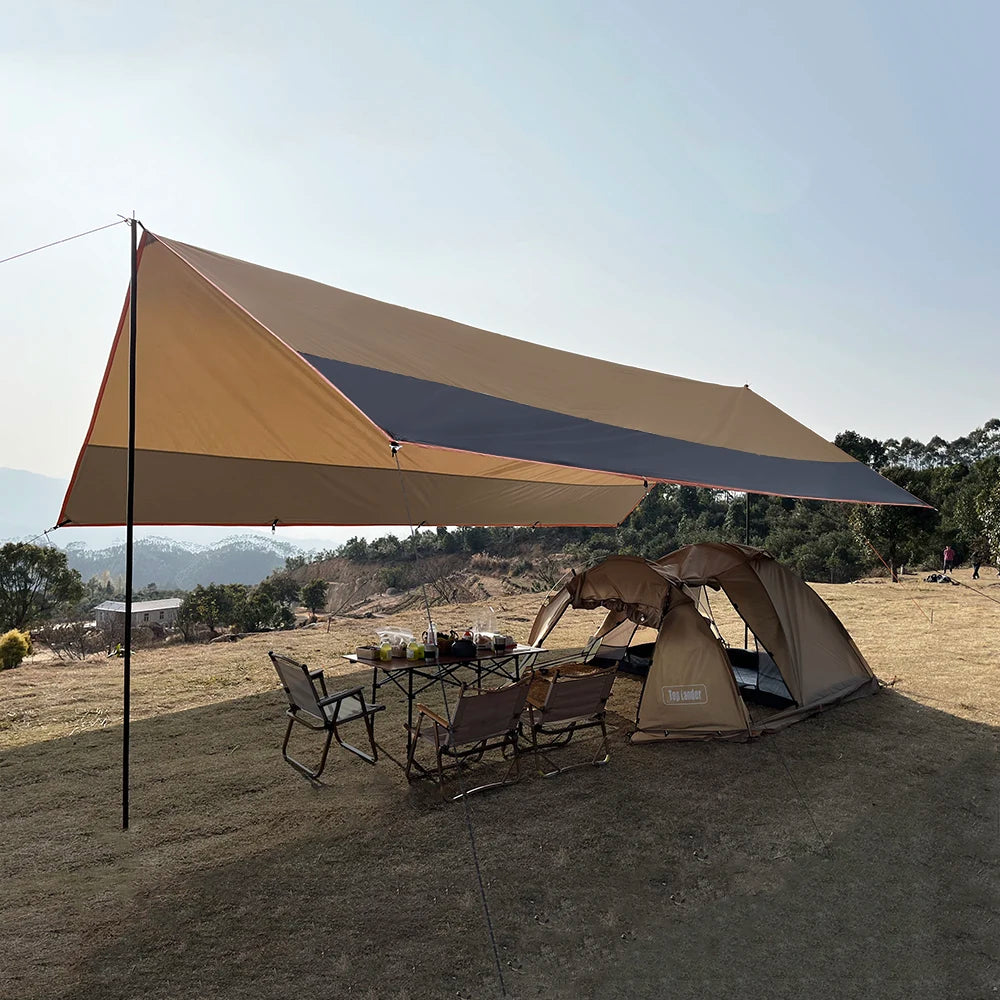 4.4x6m Oxford Camping Tarp | 3000mm Waterproof, UV Shield, 12 Anchor Points