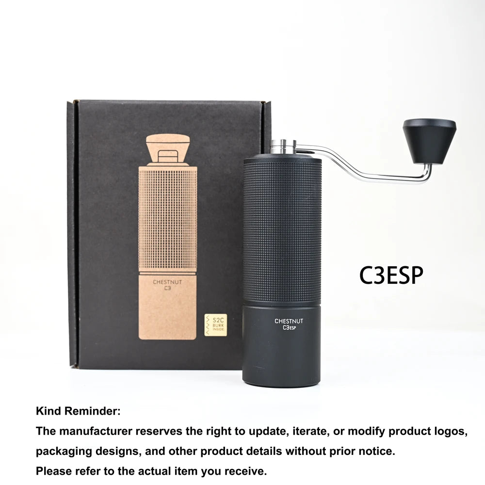 TIMEMORE Chestnut C3S / C3ESP Manual Coffee Grinder — All-Metal Body, S2C Burr, Portable
