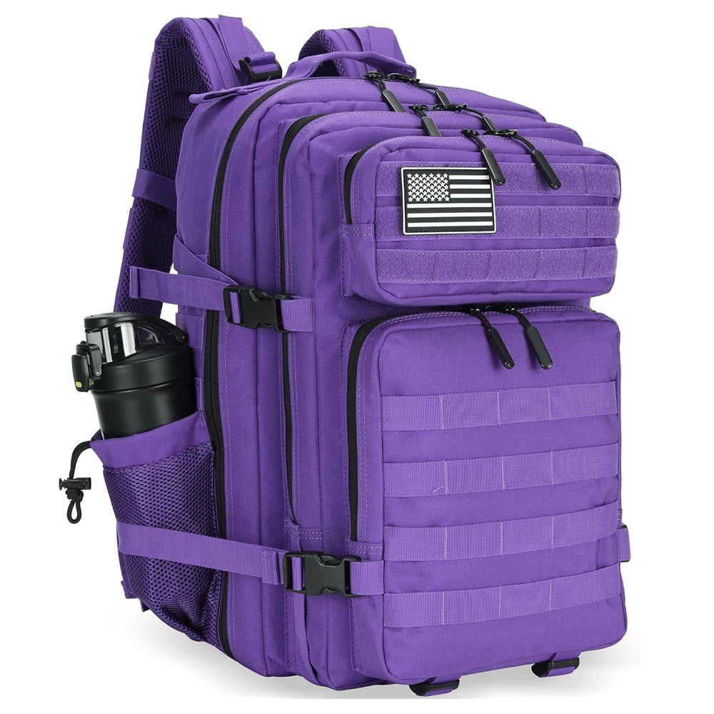 45L Tactical MOLLE Backpack | Waterproof Nylon, Softback