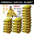 Emergency Thermal Survival Blanket — Waterproof Mylar First-Aid Foil Blanket (Multipack)