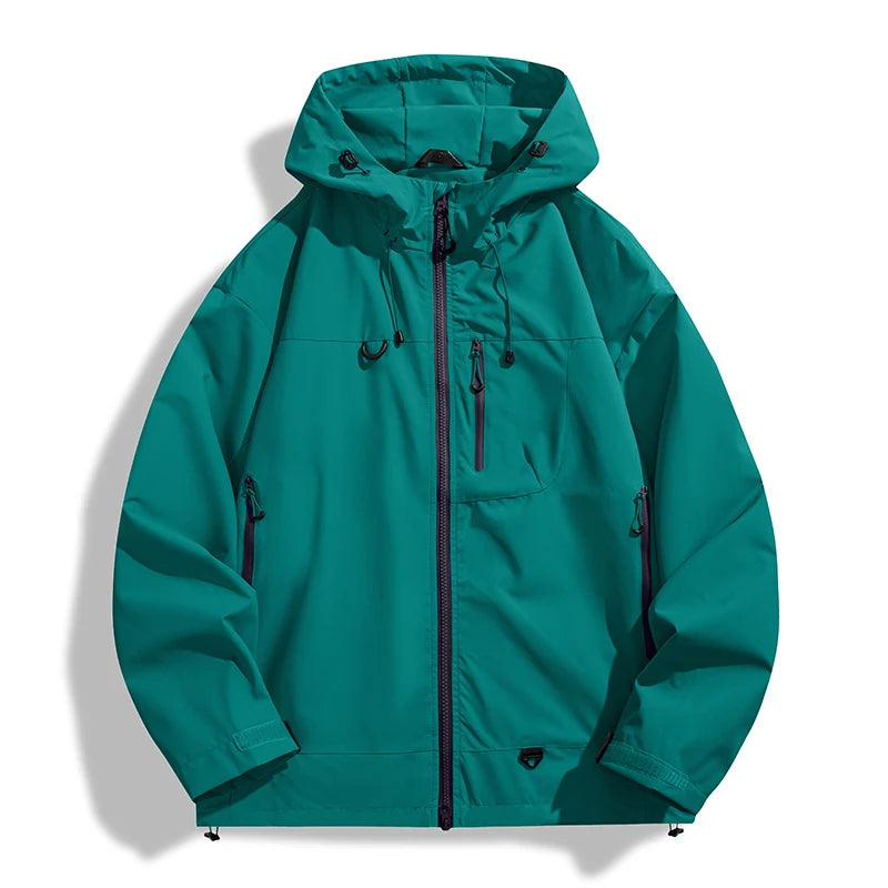 JNLN Unisex Waterproof Windbreaker Outdoor Sport Windproof Single-Layer Jacket Men Women Hiking Climbing Trekking Rain Coat