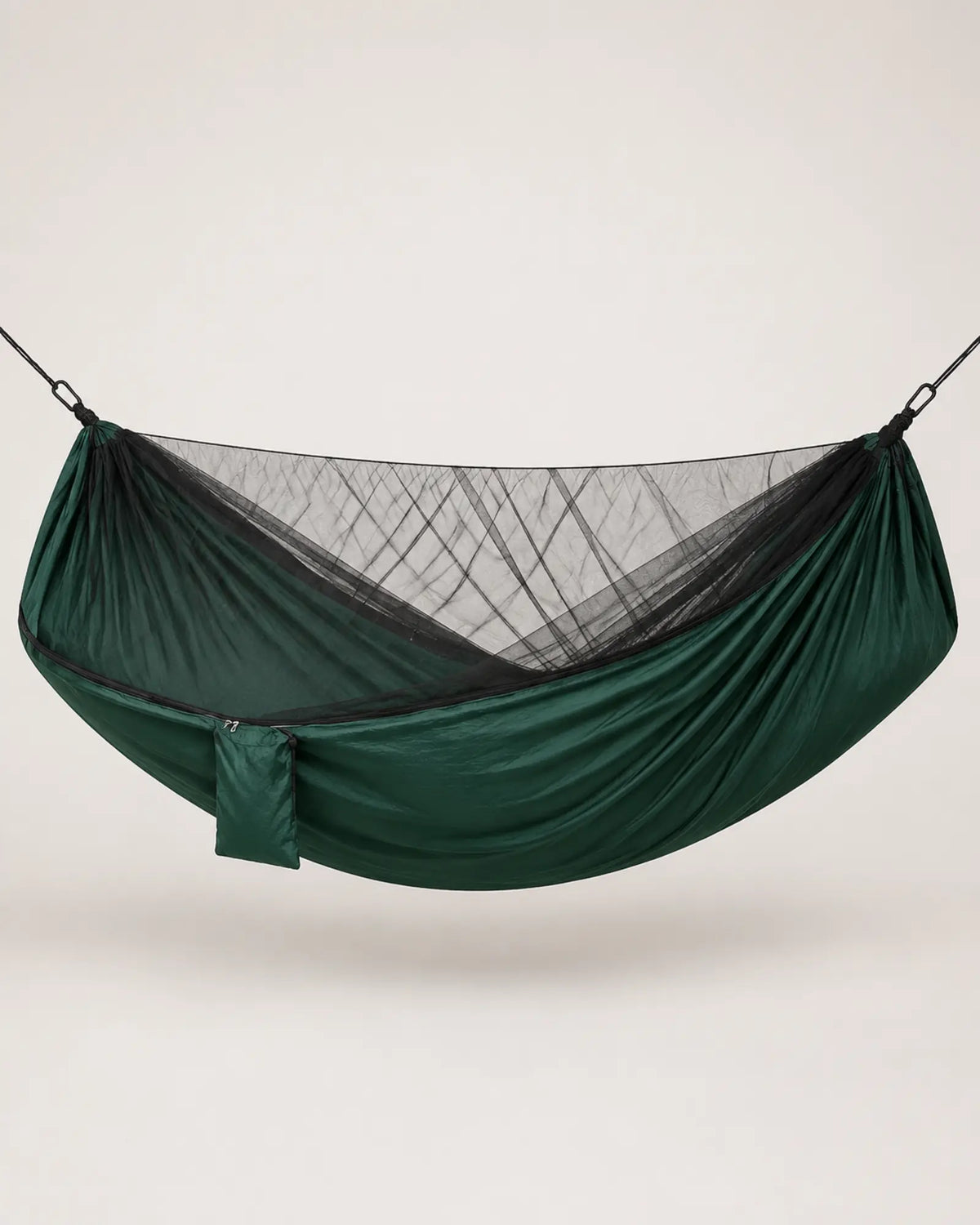 ARWE Dark green anti-mosquito camping hammock in a front studio view