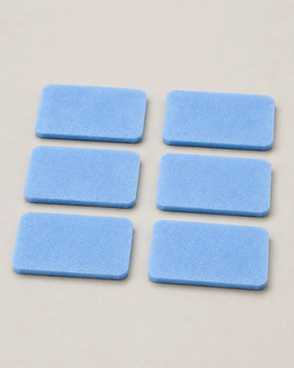 Six AH06 lantern mosquito-repellent pads viewed from the front left