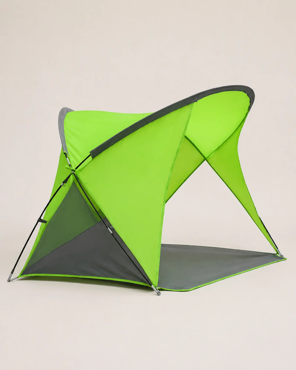 Side profile of the Green single-layer beach camping shelter