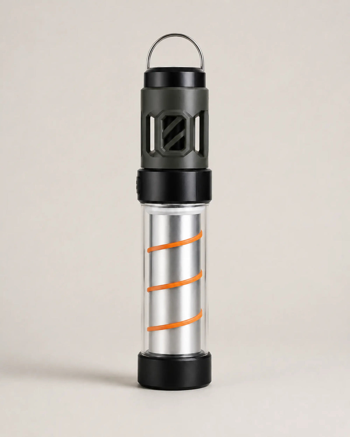 AH06 LED camping lantern shown in a true side profile