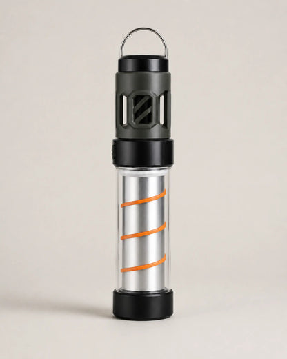 AH06 LED camping lantern shown in a true side profile