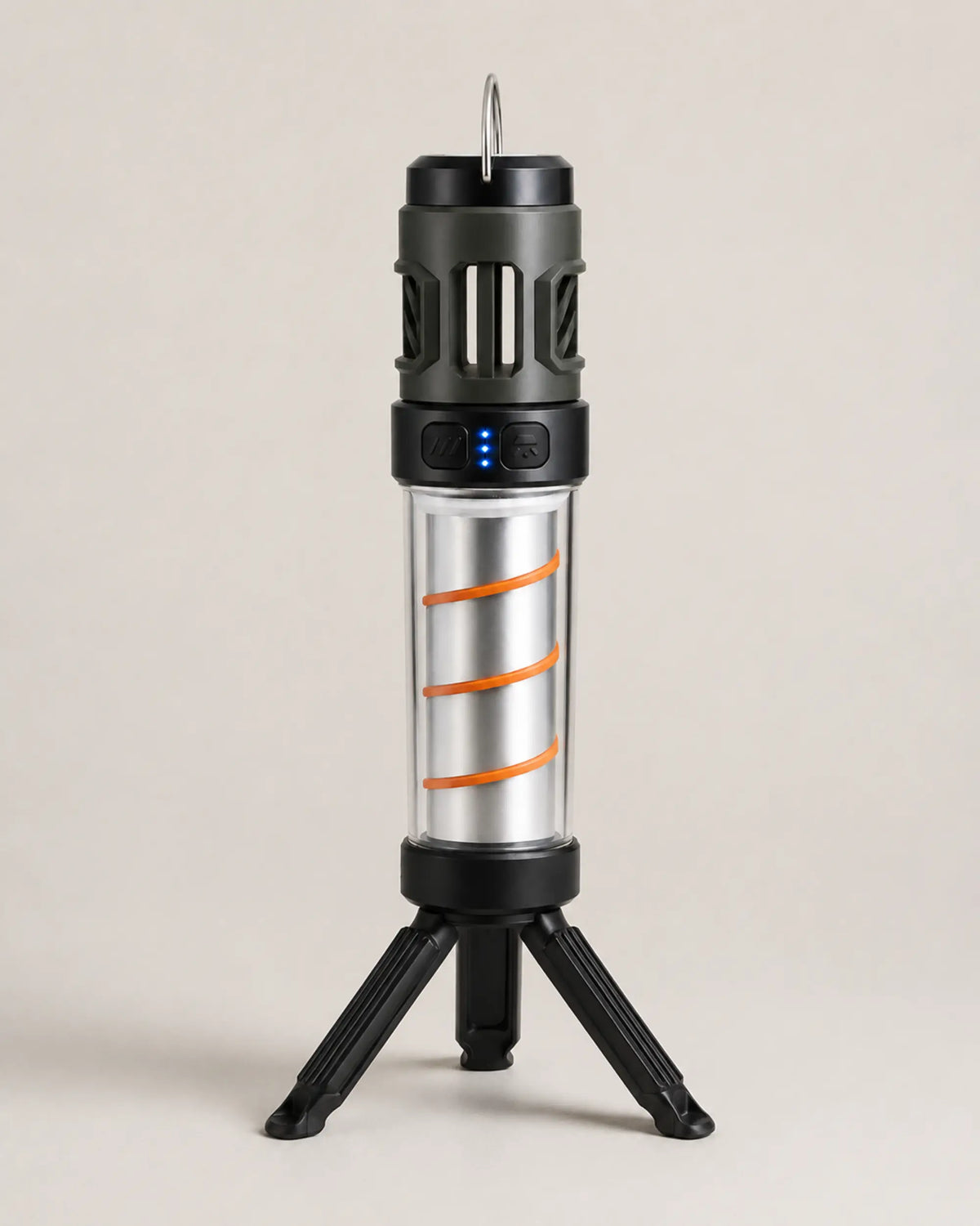 AH06 LED camping lantern mounted on the compact tripod bracket