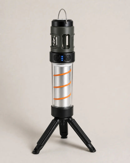 AH06 lantern and tripod bracket viewed from the front left