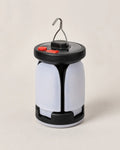 Four leaf rechargeable camping lantern with solar panel and hanging hook