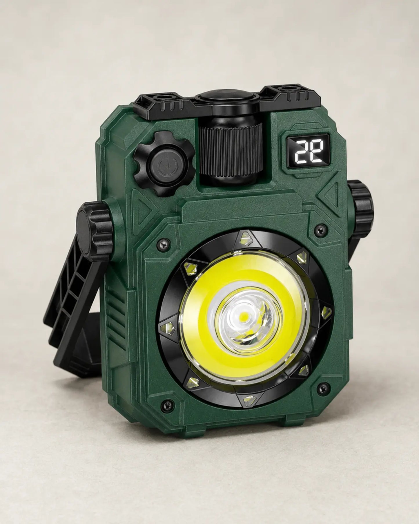 Style D Green multifunction rechargeable work light in forest green