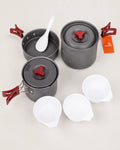 Fire-Maple hard-anodized camping cookware set, package 202 front hero view