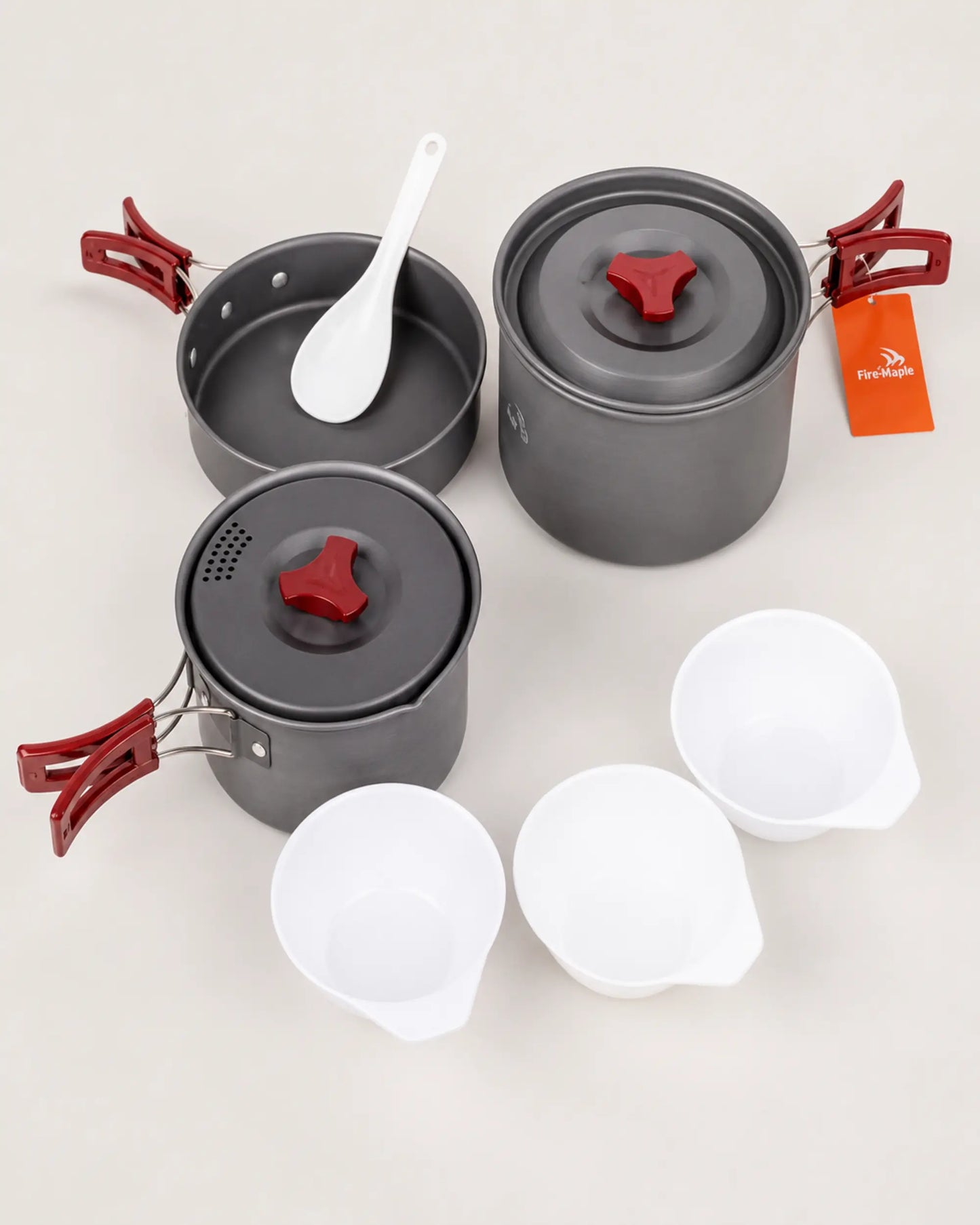 Fire-Maple hard-anodized camping cookware set, package 202 front hero view