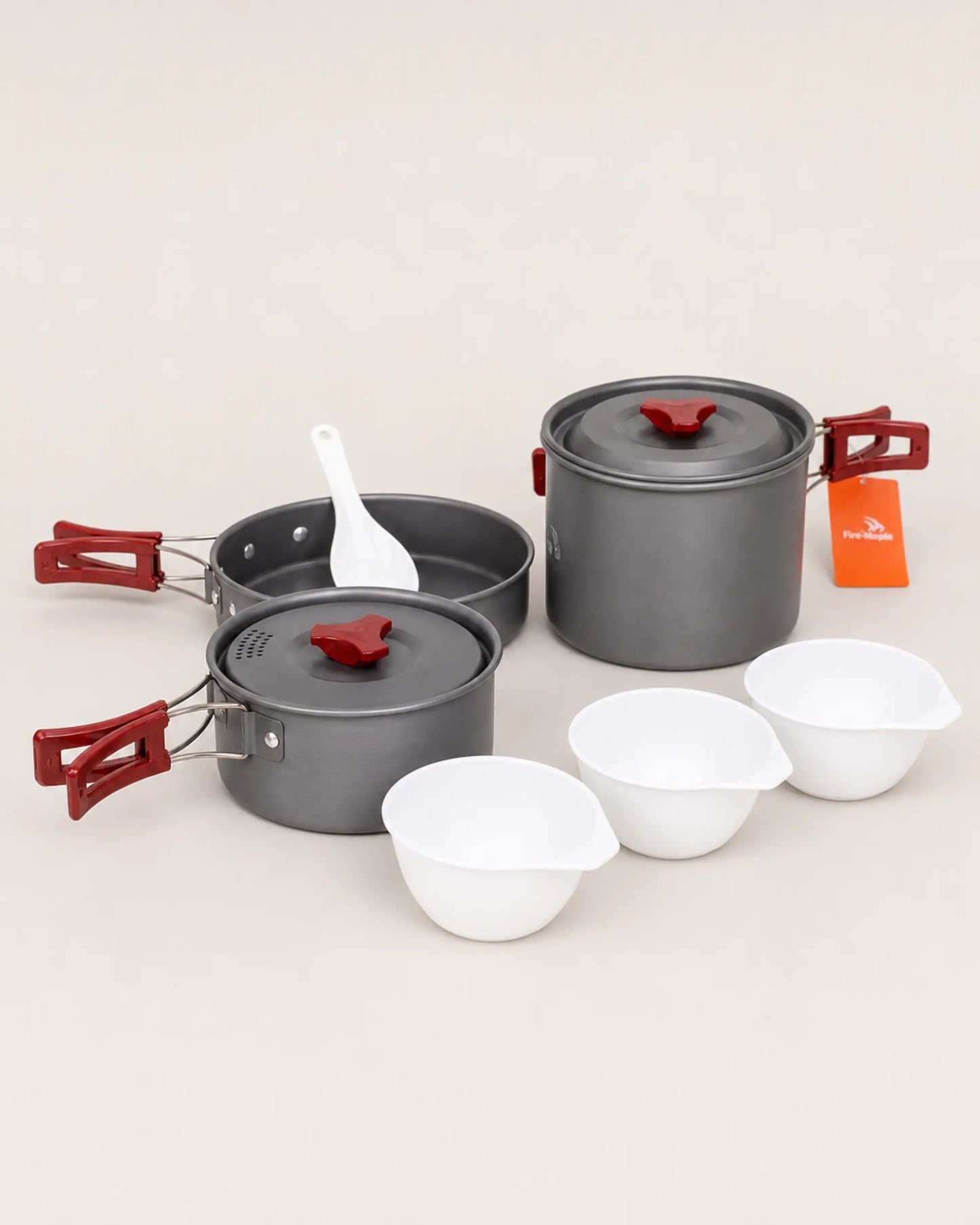 Side profile of Fire-Maple package 202 hard-anodized camping cookware